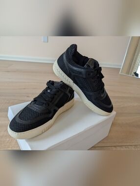 New Women, Size 41 ,Missoni Black Low-Top Sneakers with Ivory Insole Label